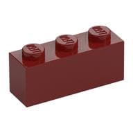 Brick 1 x 3 em Vermelho escuro