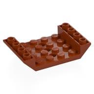 Brick Sloped Inverted 45° 6 x 4 Double with 4 x 4 Recessed and 3 Holes em Laranja escuro