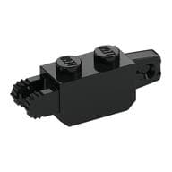 Hinge Brick 1 x 2 Locking with 1 Finger Vertical End and 2 Fingers Vertical End, 7 Teeth