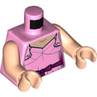 Torso, Dress, Dark Pink Ribbon with Bow Print, Light Nougat Arms and Hands