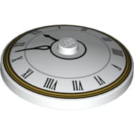 Dish 4 x 4 Inverted [Radar] with Clock with Roman Numerals, 5 to 12 Print