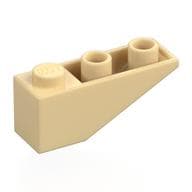 Brick Sloped Inverted 33° 3 x 1 with Internal Stopper and No Front Stud Connection em Bege