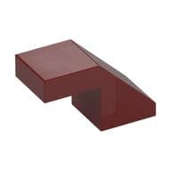 Brick Sloped 45° 2 x 1 with 2/3 Inverted Cutout and no stud em Vermelho escuro