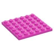 Plate 6 x 6 em Rosa escuro