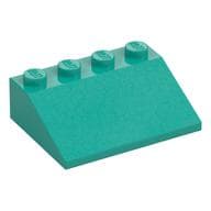 Brick Sloped 33° 3 x 4 em Turquesa escuro