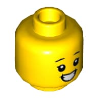 Minifig Head Child, Smile, Open Mouth Teeth / Closed Eyes Print