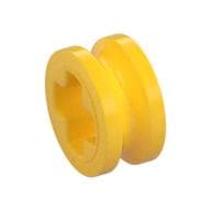 Technic Bush 1/2 Smooth with Axle Hole Semi-Reduced em Amarelo