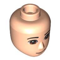 Minidoll Head Male, Reddish Brown Eyes