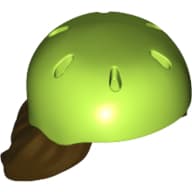 Hair and Helmet, Mid-Length with Lime Bike Helmet Pattern