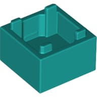 Container Box 2 x 2 x 1 [Plain] em Turquesa escuro