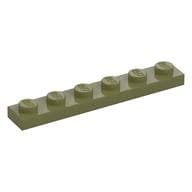 Plate 1 x 6 em Verde oliva