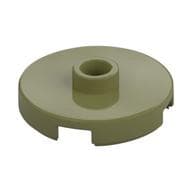 Plate Special Round 2 x 2 with Center Stud (Jumper Plate) em Verde oliva