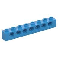Technic Brick 1 x 8 [7 Pin Holes] em Celeste escuro