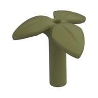 Plant, Stem with 3 Leaves and Bottom Pin em Verde oliva