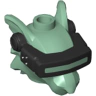 Minifig Head Special with Black Visor / VR Glasses