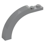 Brick Arch 1 x 6 x 3 1/3 Curved Top em Cinza azulado claro