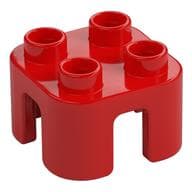 Duplo Chair with no Back / Stool em Vermelho