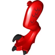 Animal Body Part, Dragon Leg, Left, with Pin, Black Claws and Dark Red Scales Print
