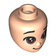 Minidoll Head, Reddish Brown Eyes
