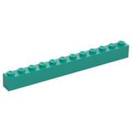 Brick 1 x 12 em Turquesa escuro