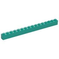 Brick 1 x 16 em Turquesa escuro