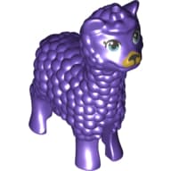 Animal, Llama with Medium Blue Eyes em Roxo escuro