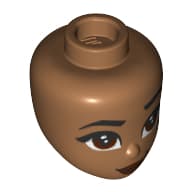 Minidoll Head, Reddish Brown Eyes, Dark Red Lips