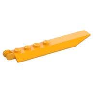 Hinge Plate 1 x 8 Locking with Angled Side Extensions, Squared Plate Underside, 7 Teeth em Laranja vivo claro