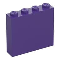 Brick 1 x 4 x 3 em Roxo escuro