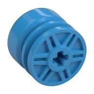 Wheel 18mm x 14mm with Axle Hole, Fake Bolts and Shallow Spokes em Celeste escuro