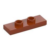 Plate Special 1 x 3 with 2 Studs with Groove and Inside Stud Holder (Jumper) em Laranja escuro