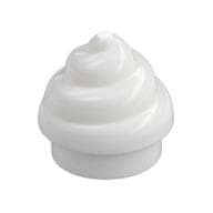 Plate Round 1 x 1 Swirled Top / Poo em Branco