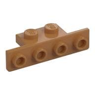Bracket 1 x 2 - 1 x 4 [Rounded Corners at Bottom, Square Corners at Top] em Nougat médio