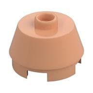Brick Round 2 x 2 Truncated Cone em Nougat