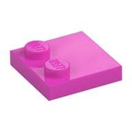 Plate Special 2 x 2 with Only 2 studs em Rosa escuro