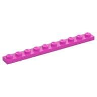 Plate 1 x 10 em Rosa escuro