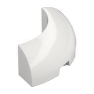 Brick Round Corner 3 x 3 x 1 No Studs em Branco