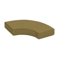 Tile 2 x 2 Curved, Macaroni em Dourado metálico