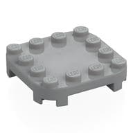 Plate Round Corners 4 x 4 x 2/3 Circle with Reduced Knobs