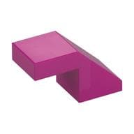Brick Sloped 45° 2 x 1 with 2/3 Inverted Cutout and no stud em Magenta
