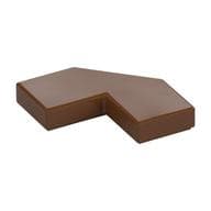Tile Special 2 x 2 Corner with Cut Corner - Facet em Marrom avermelhado