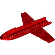 Plane Fuselage 26 x 24 x 1 2/3 em Vermelho