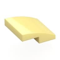 Brick Curved 2 x 2 x 2/3 em Amarelo vivo claro
