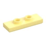 Plate Special 1 x 3 with 2 Studs with Groove and Inside Stud Holder (Jumper) em Amarelo vivo claro