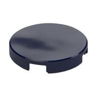 Tile Round 2 x 2 with Bottom Stud Holder em Azul escuro