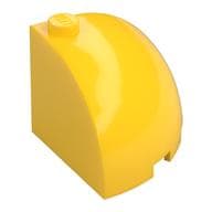 Brick Round Corner 3 x 3 x 2 Dome Top em Amarelo