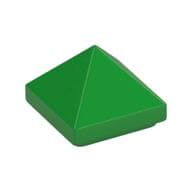 Brick Sloped 45° 1 x 1 x 2/3 Quadruple Convex [Pyramid] em Verde vivo