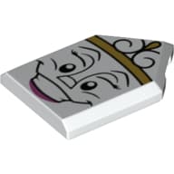 Tile Special 2 x 3 Pentagonal with Face Print (Madame de la Grande Bouche)