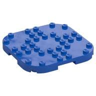 Plate Round Corners 8 x 8 x 2/3 Circle with Reduced Knobs em Azul