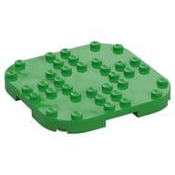 Plate Round Corners 8 x 8 x 2/3 Circle with Reduced Knobs em Verde vivo